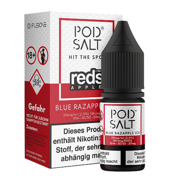 Pod Salt Reds Apple Blue Razapple Ice 20mg Nikotin Salz