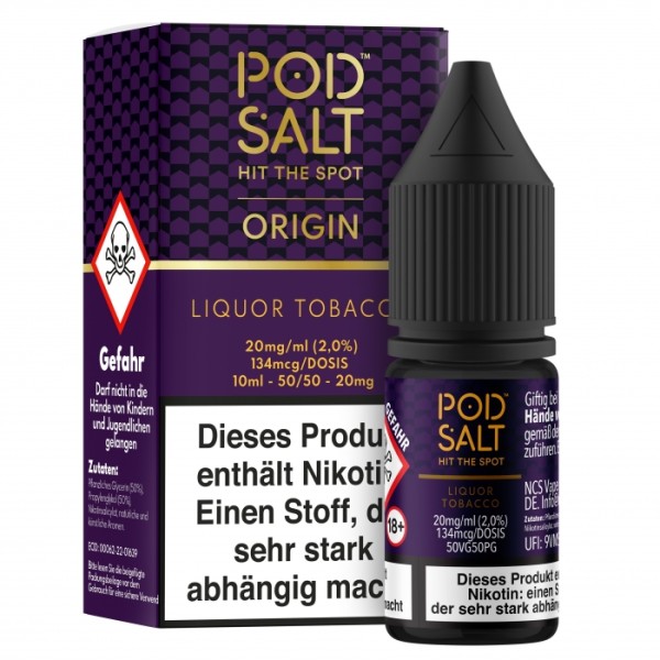 Pod Salt Liqour Tobacco 20mg Nikotin Salz (mit Steuerbanderole)