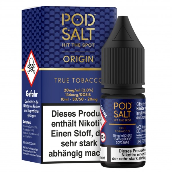 Pod Salt True Tobacco 20mg Nikotin Salz (mit Steuerbanderole)