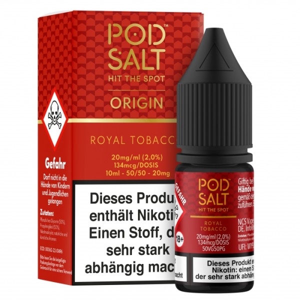 Pod Salt Royal Tobacco 20mg Nikotin Salz (mit Steuerbanderole)