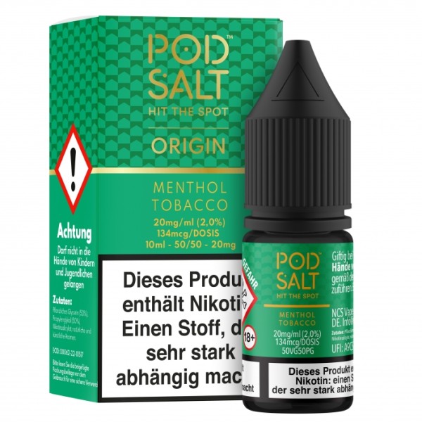 Pod Salt Menthol Tobacco 20mg Nikotin Salz (mit Steuerbanderole)