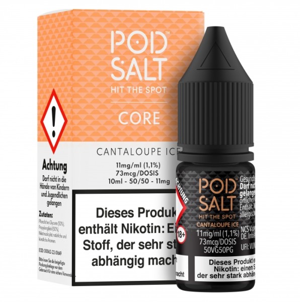 Pod Salt Cantaloupe Ice 11mg Nikotin Salz (mit Steuerbanderole)