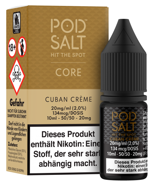 Pod Salt Core Cuban Creme 11mg Nikotin Salz (mit Steuerbanderole)