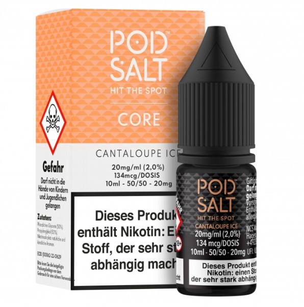 Pod Salt Cantaloupe Ice 20mg Nikotin Salz (mit Steuerbanderole)