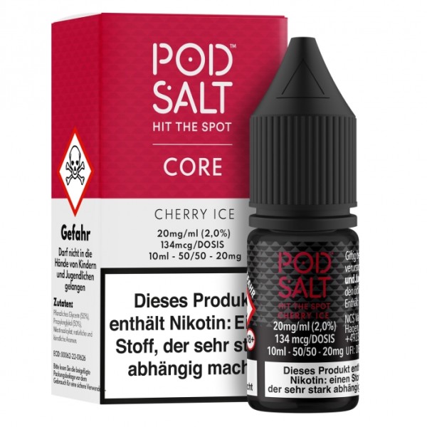 Pod Salt Cherry Ice 20mg Nikotin Salz (mit Steuerbanderole)