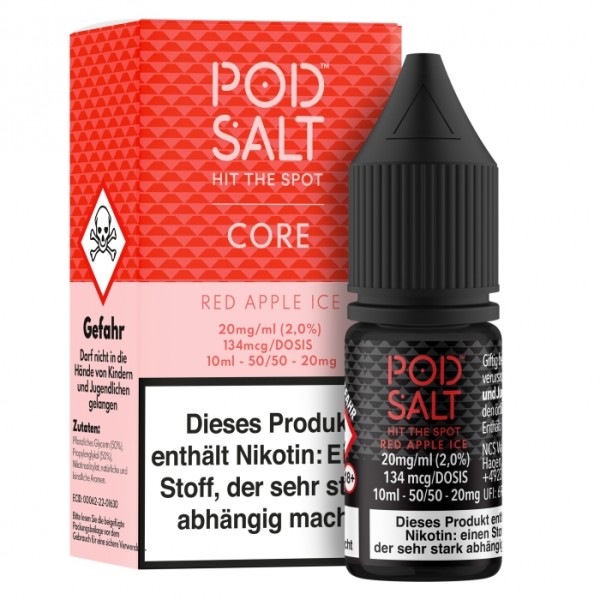 Pod Salt Red Apple Ice 20mg Nikotin Salz (mit Steuerbanderole)